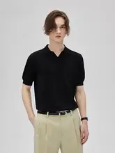 半袖ポロシャツ 男性 夏 シンプル 若々しい 五分袖 トップス ポロカラー ニット Tシャツ
