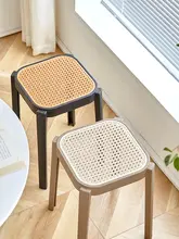 スツール ハイバック スツール 家庭用 重ねて収納可能 プラスチック モダンシンプル