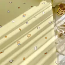 抹茶風 カワイイデザイン オーガニックコットン製 ダブルレイヤーシーツ【動物柄・韓国スタイル】