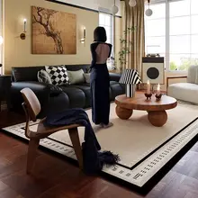 中古エリアラグ【防水・お手入れ不要・ヴィンテージ風・リビング・寝室用】