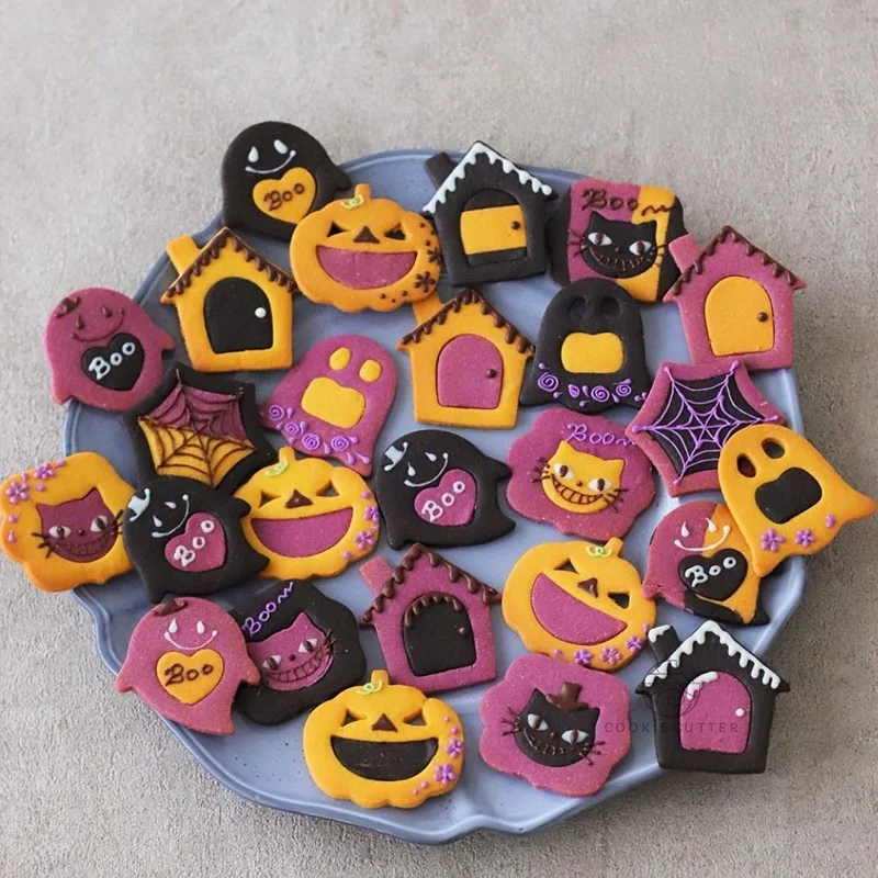 ハロウィン用クッキー型：鬼屋・南瓜・幽霊デザインの創造的ベーキングツール