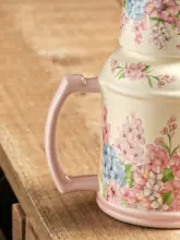 ティーポット 2点セット 保温ポット カップ レトロ おしゃれ コンパクト 家庭用