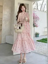 ピンクストライプのノースリーブシャツ＆スカート【韓国風・夏用・女性用】（セットアップ対応）