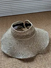 折りたためる手編みハット【夏用・日焼け防止・ビーチ用】
