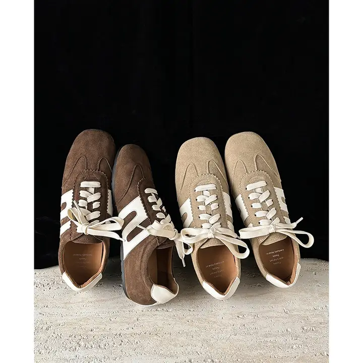 デザイン性抜群！レディース コーディネートしやすい レースアップフラットシューズ【通勤・カジュアル・スポーツ】