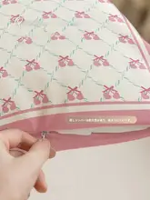 可愛いリボンデザインのクッションカバー【ピンク・リビング用・高級感】
