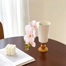 EKU PRO 高脚陶器花瓶【フレンチヴィンテージ・リビング用・フラワーアレンジメント】