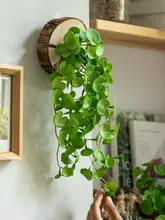 壁掛け用フェイクグリーン吊り植物【シンプル北欧風・トレイルビニールデザイン】（セットアップ対応）