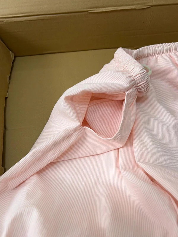 女性用夏秋ストライプワイドレッグパ  ンツは洗濯機でそのまま洗えるのか