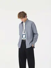 ヴィンテージ風 青いチェックシャツ【コットン・長袖・フィット】