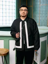 カジュアルジャケット メンズ テーラードカラー フェイクレイヤード パッチワーク カラーブロック ゆったり 大きいサイズ 春 「GEEEKPANDA」