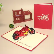 ハーレーダビッドソン モーターサイクル 3Dポップアップカード【クリエイティブ・誕生日・感謝メッセージ用】