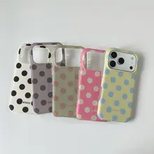 可愛いドットデザイン！iPhone用スマホケース【春夏向け・衝撃吸収対応・多機種対応】
