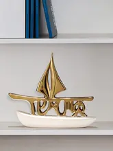 一帆風順の帆船オブジェ【高級感のあるインテリア・リビングやオフィスに最適】