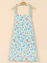 花柄デザインの綿100%エプロン【ソフトで通気性・女性用・防汚】