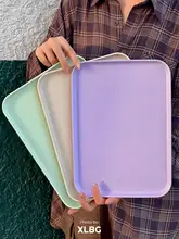 プラスチック製正方形トレー【小麦素材・多色選択可・家庭用スナック皿】（セットアップ対応）