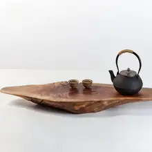 シンプルで創造的な無垢材茶盤【家庭用・乾燥浸水用】
