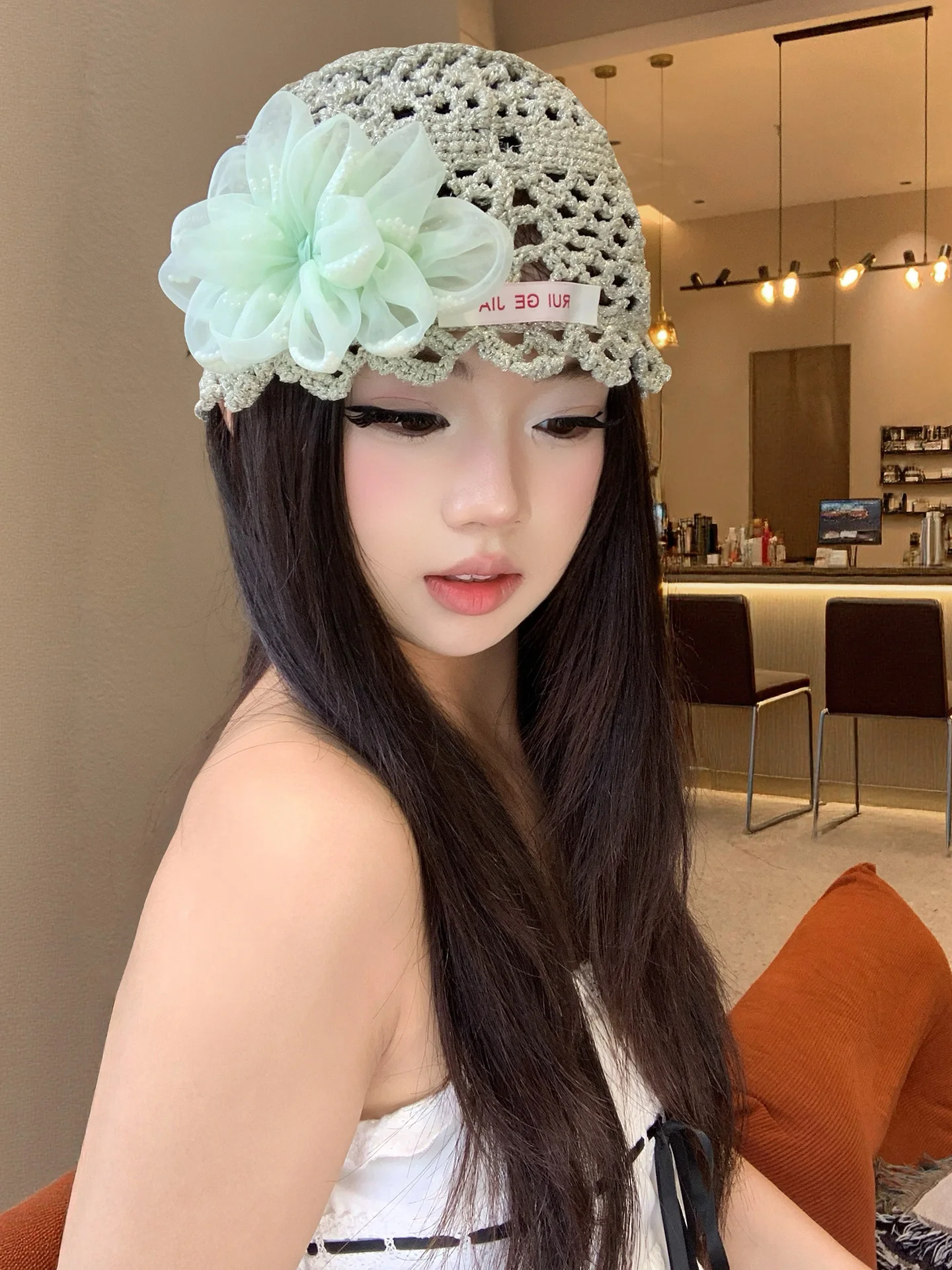 民族風立体花花ヒョウタン帽子：オシャレで通気性に優れた春夏季の女性向け包頭帽