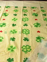 プリント生地のベッドカバー【未使用・ファスナーなし・小枕カバー付き】