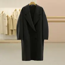両面使用可能なトレンチコート【カシミヤ混・シルクウール・ダブルブレストデザイン】