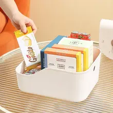 化粧品収納ボックス【長方形・プラスチック製・デスクやキッチン用】