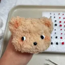 羊毛フェルトの手作り犬と羊のフィギュア【ガラス製の黒白眼付き・高品質】