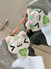 かわいいパンダの毛糸製キーホルダー【小さな卵のデザイン・ギフト用・オリジナル】