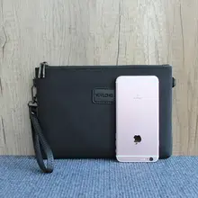 帆布製 メンズクラッチバッグ【スリムデザイン・平板スマホ用】