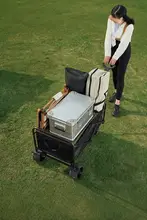 アウトドアキャンピングカー用 折りたたみ式ショッピングカート【便利な大容量・後開きデザイン】