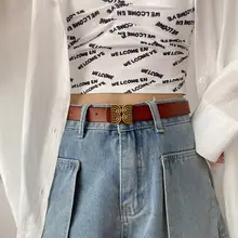 高級感のあるレディース本革ベルト【シンプルデザイン・デニム用・夏向け】