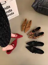 フレンチスタイルのヒョウ柄ポインテッドトゥハイヒール【細いヒール・浅口デザイン・秋用】