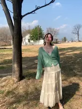 白色レースのケーキスカート【夏用・女性・細見え・小柄向け・お出かけスタイル】