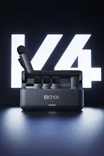 BOYA V4 ワイヤレスマイク【クリップ式・スマートフォンおよびカメラ対応・ノイズキャンセリング・マルチ収音】