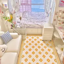 春の花園デザインラグ【高級感あるリビング・ベッドサイド用】