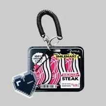 カードケース 定期入れ 豚バラ肉柄 可愛い コンパクト 通勤 通学 「HiYOUNG」