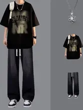 夏用 メンズ 半袖Tシャツ【コットン・ルーズフィット・ホワイト】