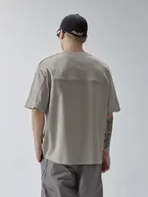 トレンド感あるシンプルデザインの純色Tシャツ【小さめ襟・カジュアル・幅広シルエット】