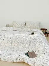 内心OS オリジナルラインデザインの全棉4点セット【かわいい・肌触り良好・学生用】