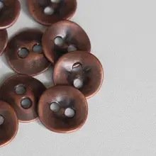 古銅色金属ボタン【12mm・ユニークなデザイン】
