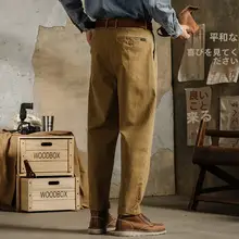 メンズ カジュアルビンテージスタイル 長パンツ【秋冬用・工装デザイン・快適】