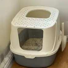 全半封閉型 猫用トイレ【超大・砂飛び防止・B型】