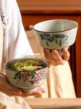 西瓜柄の個人用精致ボウル【五寸・陶器製・食器】
