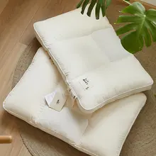 エコ抗菌の純綿枕【首を支える柔らかさ・四分区デザイン】
