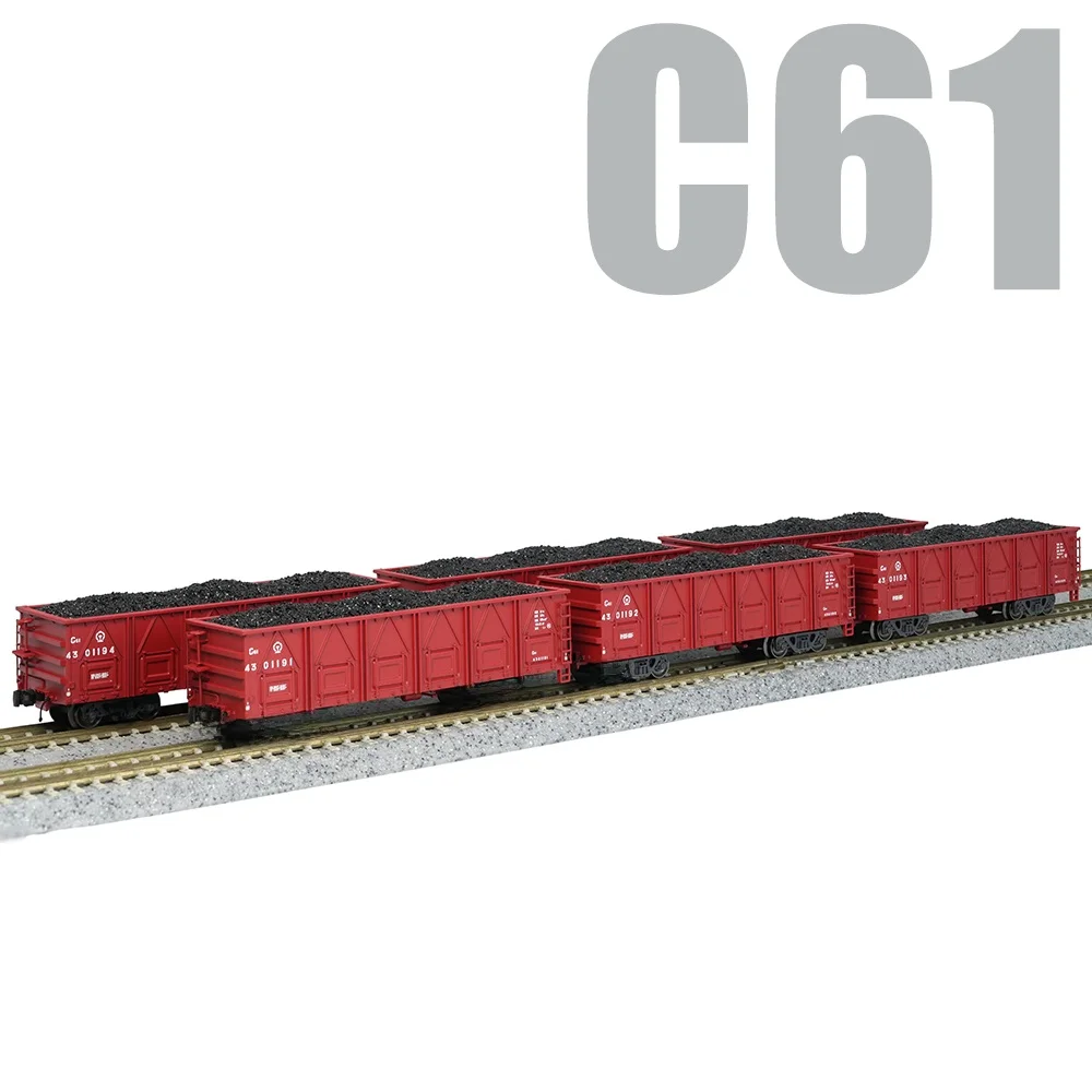 Nゲージリアル鉄道モデル C61形式オープン貨車：1:160比例でリアルな貨物輸送を再現