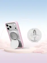スマホリング マグネット式 シリコン 折りたたみ 自立 着脱式 耐衝撃 オリジナル くびれデザイン 天使 かわいい iPhone 対応 「FUNNYRICH」
