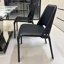 デザイナー風サドルチェア【イタリアンミニマル・高級レザー・家庭用】