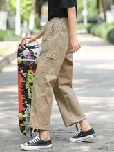 カーキ色 レディース春秋用大きいサイズ作業パンツ【夏用・薄手・9分丈・ストレート】