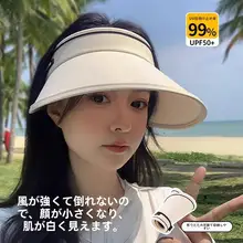 夏用空トップ日除け帽子【大つば・折りたたみ式・UVカット・アウトドア用】