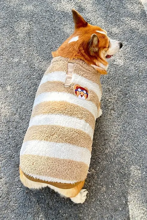 冬用ペット犬服【保温・フリース素材・コーギー・柴犬・フレンチブルドッグ向け】