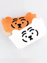 かわいい毛糸の虎デザイン文房具用ペンポーチ【ファスナータイプ・収納袋・プラッシュ素材】